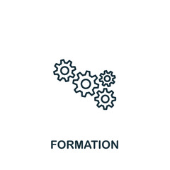 Formation icon. Line simple icon for templates, web design and infographics