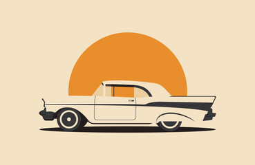 Classic vintage retro car design