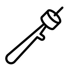 Marshmallow icon in detailed outline style