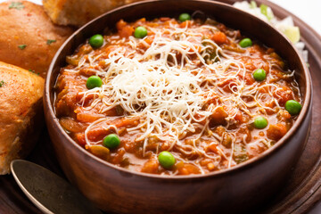 cheese Pav Bhaji Recipe is a  street food Bhaji-pav recipe with addition of cheese