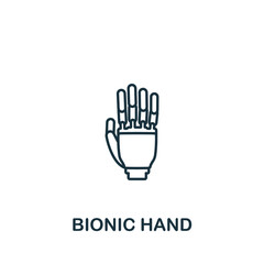 Bionic Hand icon. Line simple icon for templates, web design and infographics