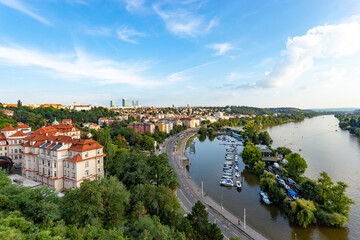 Fototapeta premium View of the Vltava river in Prague, Czech Republic
