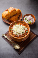 cheese Pav Bhaji Recipe is a  street food Bhaji-pav recipe with addition of cheese