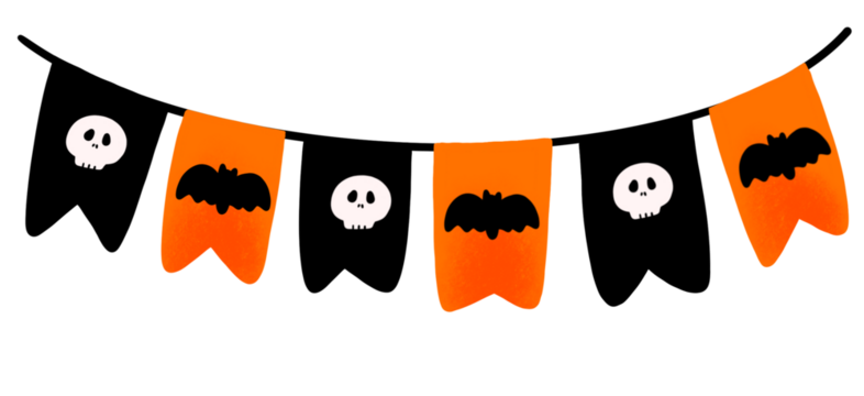 Cute Halloween banner flags clipart. Stock Illustration | Adobe Stock