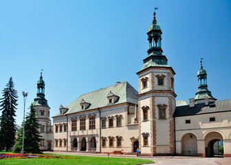 Fototapeta na wymiar Palace of the Krakow Bishops in Kielce, swietokrzyskie Voivodeship, Poland.