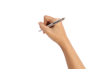hand with pen writing