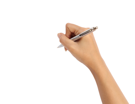 hand with pen writing