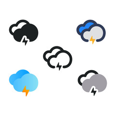 Thunder Cloud Weather Icon Pack