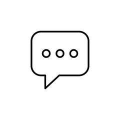Chat icon vector for web and mobile app. speech bubble sign and symbol. comment icon. message