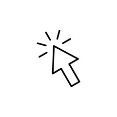 Click icon vector for web and mobile app. pointer arrow sign and symbol. cursor icon