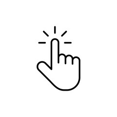 Hand cursor icon vector for web and mobile app. cursor sign and symbol. hand cursor icon clik