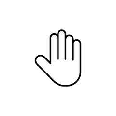 Hand icon vector for web and mobile app. hand sign and symbol. hand gesture