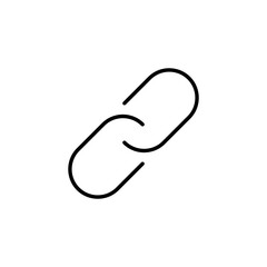Link icon for web and mobile app. Hyperlink chain sign and symbol