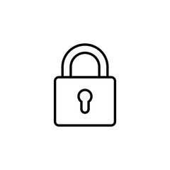 Lock icon for web and mobile app. Padlock sign and symbol. Encryption icon. Security symbol