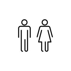 Man and woman icon for web and mobile app. male and female sign and symbol. Girls and boys