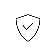 Shield check mark icon for web and mobile app. Protection approve sign. Insurance icon