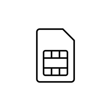 Sim card icon for web and mobile app. dual sim card sign and symbol