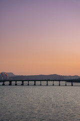 Obraz premium the beautiful sunset of the Han River in Seoul