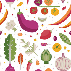 Fresh Veggies Healthy Vegetarian Eco Food Pattern