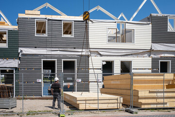 Construction of homes in Harderwijk, province of Gelderland || Bouw van woningen in Harderwijk
