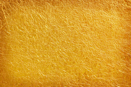 Golden Shiny Yellow Foil Foil texture Background