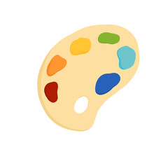 palette with paints