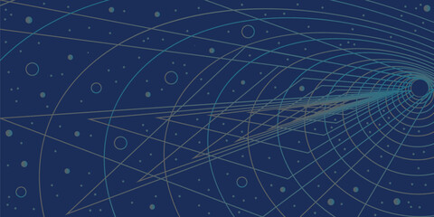 Concept of Future digital technology metaverse, future space technology Vector illustration 