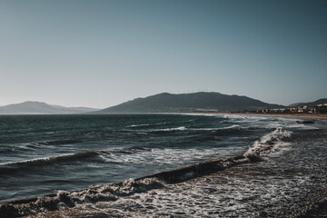 Fototapeta na wymiar Atlantic Ocean in Tarifa, Spain 