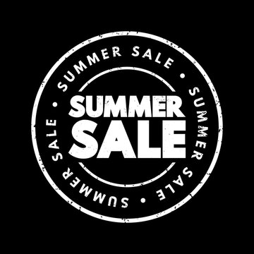 Summer Sale text stamp, concept background
