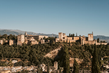 Fototapeta na wymiar View of the Alhmabra from Albaícin, Spain 