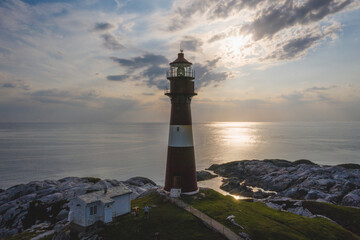 Fototapeta premium Slåtterøy lighthouse, Bømlo municipality, Norway
