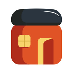 House illustration.  Icon in minimalistic style. Vector