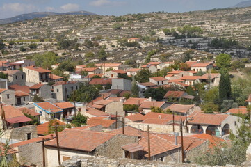 Fototapeta na wymiar The beautiful village of Lofou in the province of Limassol, in Cyprus 