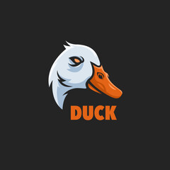 Duck mascot logo for esport gaming or emblem. © giggleapin