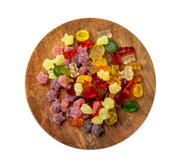 Assorted Gummy Candies Mix Isolated