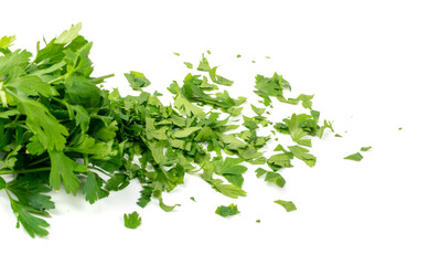 Chopped Parsley Leaves Isolated