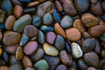 Colorful stone for decorate backdrop. stone used for spa background or texture tile wallpaper.