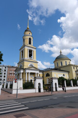 Fototapeta na wymiar The Church of the Great Ascension at the Nikitsky Gate in Moscow