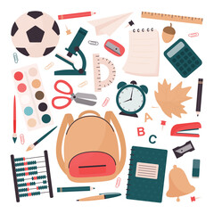 seasonal set of school and office supplies