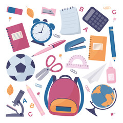 school icons set