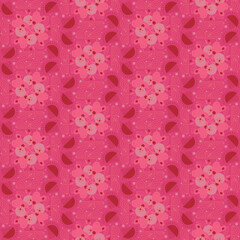 Orange Leaves Seamless Pattern Background Garden Nature Plant Art 