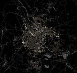 map of the city of Tartu, Estonia
