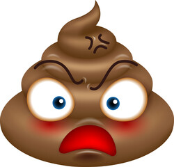 cute poop line art emoticons, icon, symbol