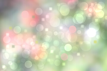 Obraz premium Abstract festive fresh colorful pastel background texture with squares and circular bokeh lights. Beautiful texture for holidays and other festivals.