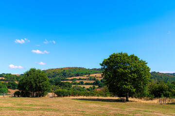Moretonhampstead Devon view from town to beautiful countryside in Dartmoor National Park England UK