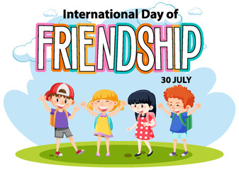 Obraz na płótnie Canvas International Friendship Day banner design