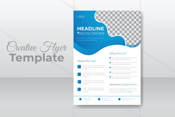 Simple and clean a4 business flyer design.