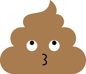 symbol cute poop flat design,  emoticons, icon, symbol