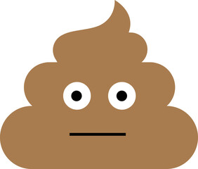 symbol cute poop flat design,  emoticons, icon, symbol