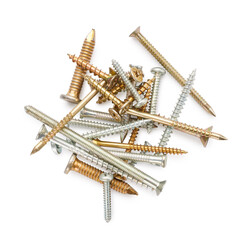 Screws isolated on white background